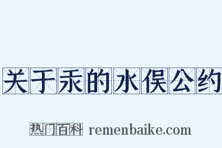 关于汞的水俣公约是什么意思的图片